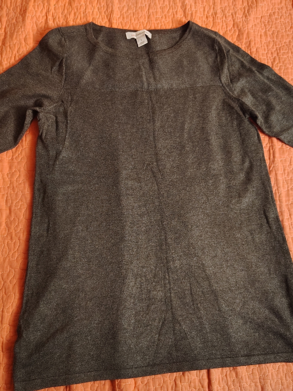 Liz Claiborne Men's Charcoal Gray Crewneck Sweater